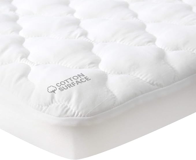Waterproof Mini Crib Mattress Pad Sheets Fitted, Cotton Fabric Mini Crib by Moonsea