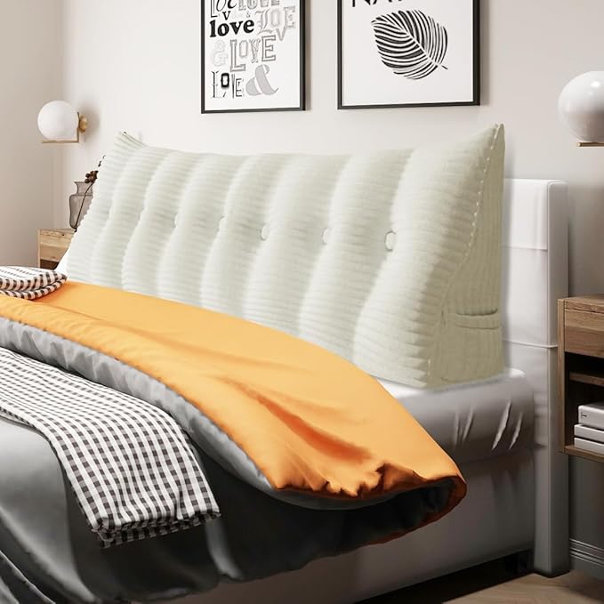 14 lbs Thickened King Wedge Pillow Headboard Body Positioner Triangular Reading by Rucener