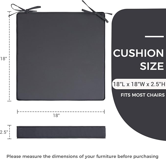 Patio Chair Cushion 18"x18"x2.5" - Image 2