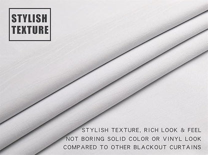 G2000 100% Blackout Curtains for Bedroom Living Room 95 Inches Long White Room - Image 6