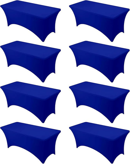 8-Pack Premium Royal Blue Spandex Tablecloths by DailySet