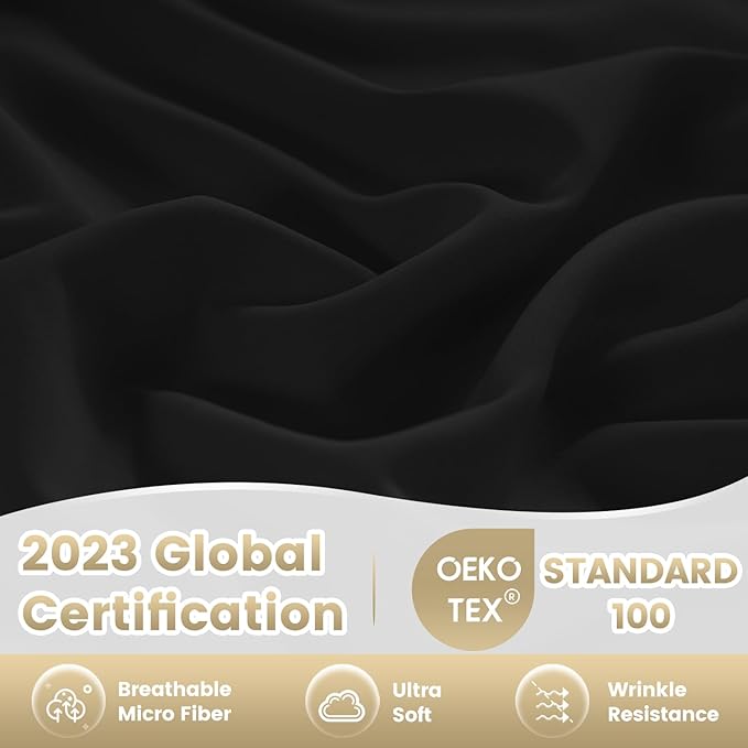 Full Sheet Set - Hotel Luxury 4 Piece Breathable and Cooling Sheets Deep Pocket - Image 6
