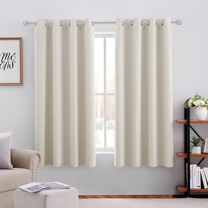 HOMEIDEAS Cream Beige Blackout Curtains by HOMEIDEAS