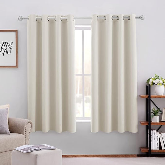 HOMEIDEAS Cream Beige Blackout Curtains by HOMEIDEAS