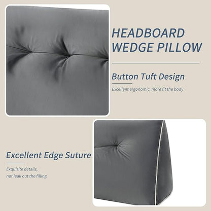 Headboard Wedge Pillows Twin/Twin XL, Ergonomic Bed Triangular Headboard Pillow - Image 5