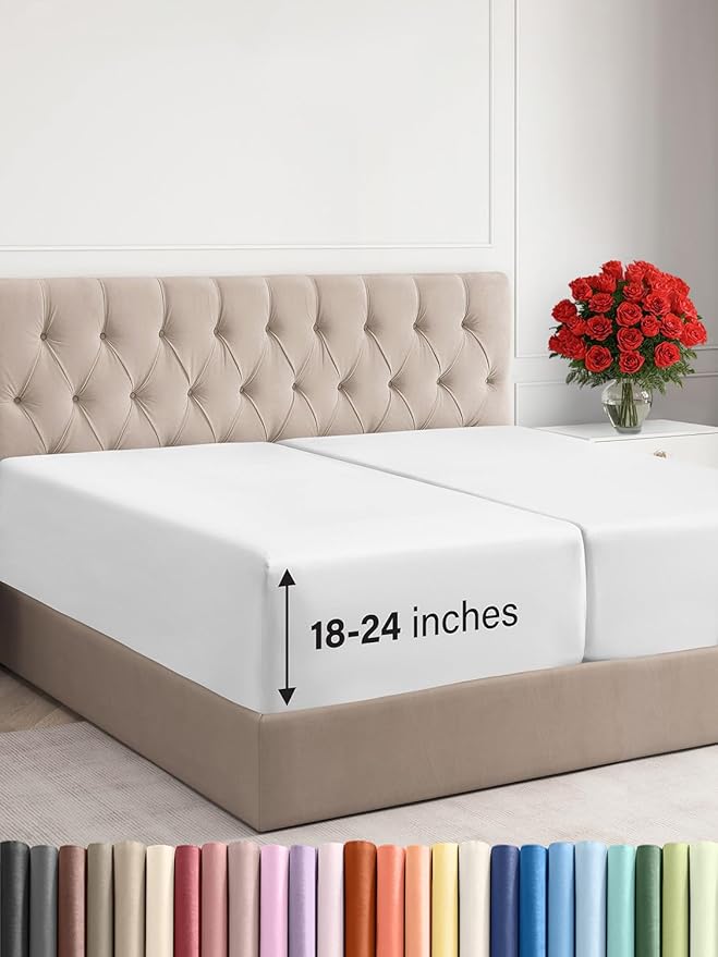 Extra Deep Split King Fitted Sheet by CGKUnlimited