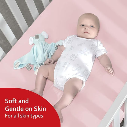 Crib Sheets for Girls 4 Pack, Fitted Crib Sheets for Standard Size Crib and - Image 4