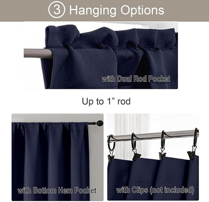 Gwine Navy Blue Blackout Curtains - Image 5