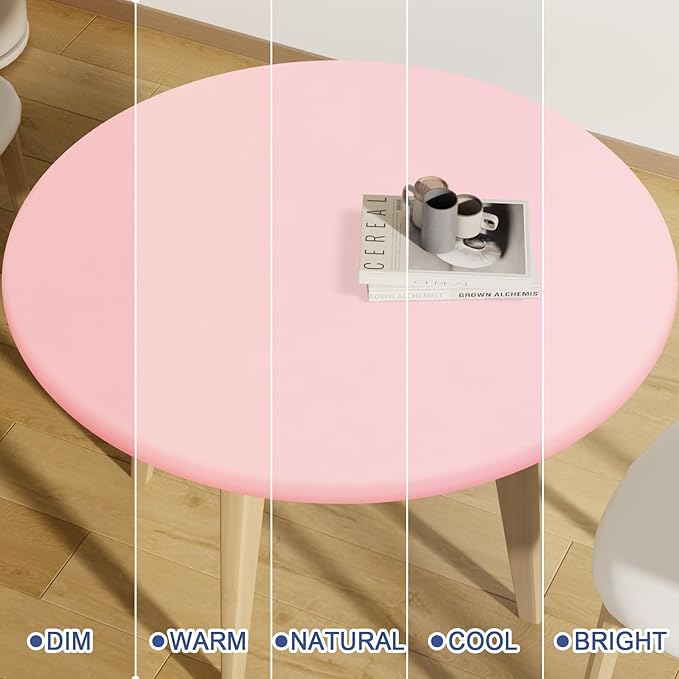 Round Spandex Tablecloth, Elastic Fitted Waterproof Tablecloths - Image 7