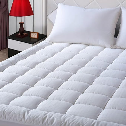 EASELAND King Size Mattress Pad Pillow Top Mattress Cover Quilted Fitted by EASELAND