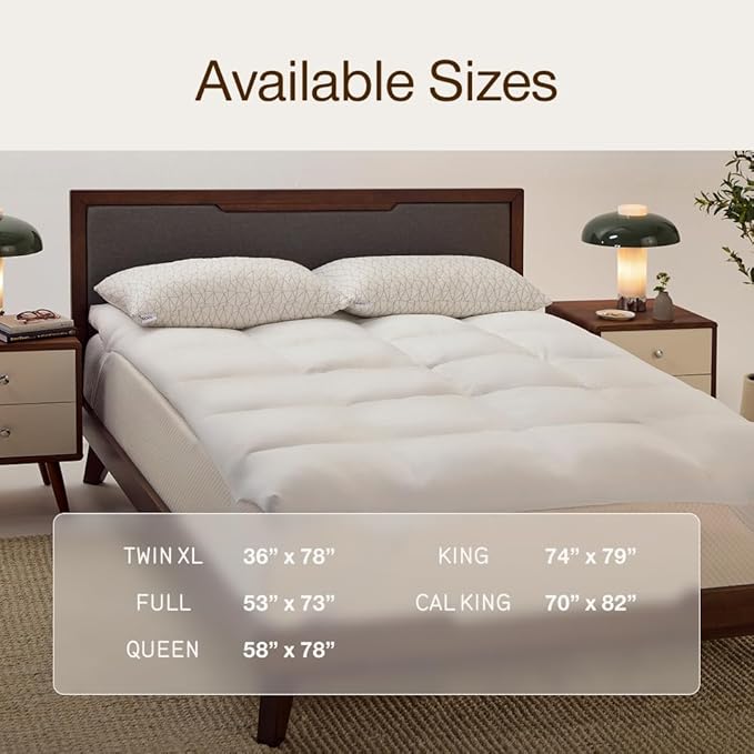 Coop Home Goods Essence Down Alternative Mattress Topper Twin, Plush 2-Inch - Image 9