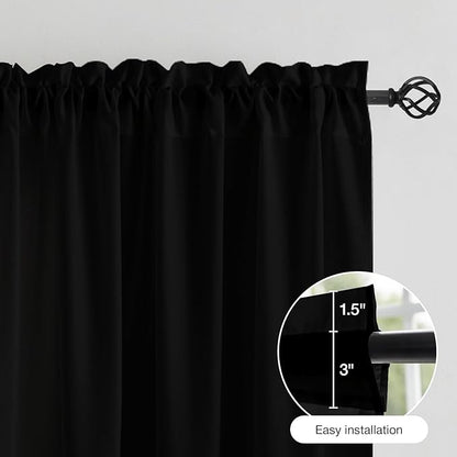 Anmao Non-See-Through Black Privacy Curtains - Image 6