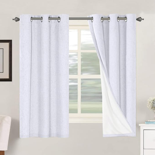 H.VERSAILTEX Primitive Linen Curtains 100% Blackout Curtain Drapes Burlap by HVERSAILTEX