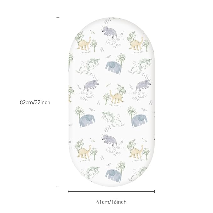 Gllquen Baby Bassinet Sheets Set 2-Pack, Breathable Cozy Bassinet Fitted Sheet - Image 9
