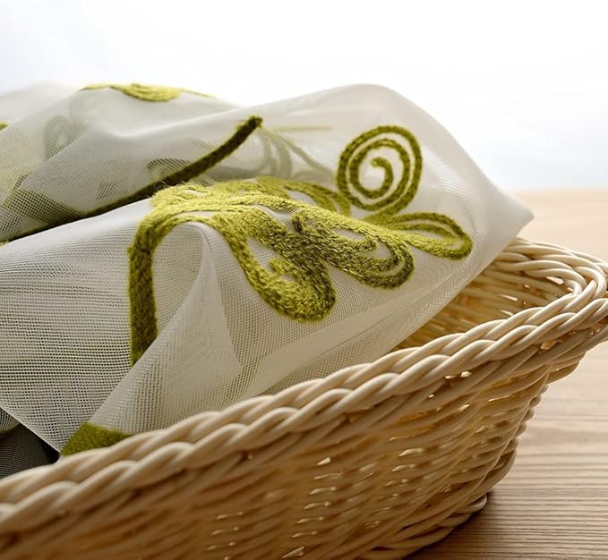 Melodieux Wheat Embroidery Sheer Curtain - Image 4