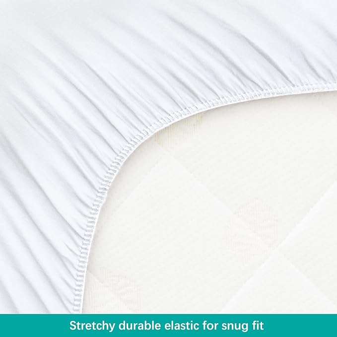 Cradle Bassinet Mattress Pad Cover, 2 Pack, - Image 6