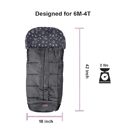 Front Height Adjustable Winter Waterproof Stroller Bunting Bag, Winter Stroller - Image 8