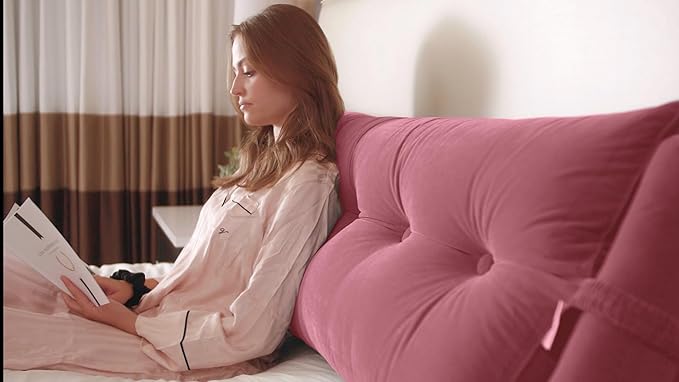 Triangular Reading Bedrest Pillow Large Bolster Cushion Headboard Backrest - Image 3