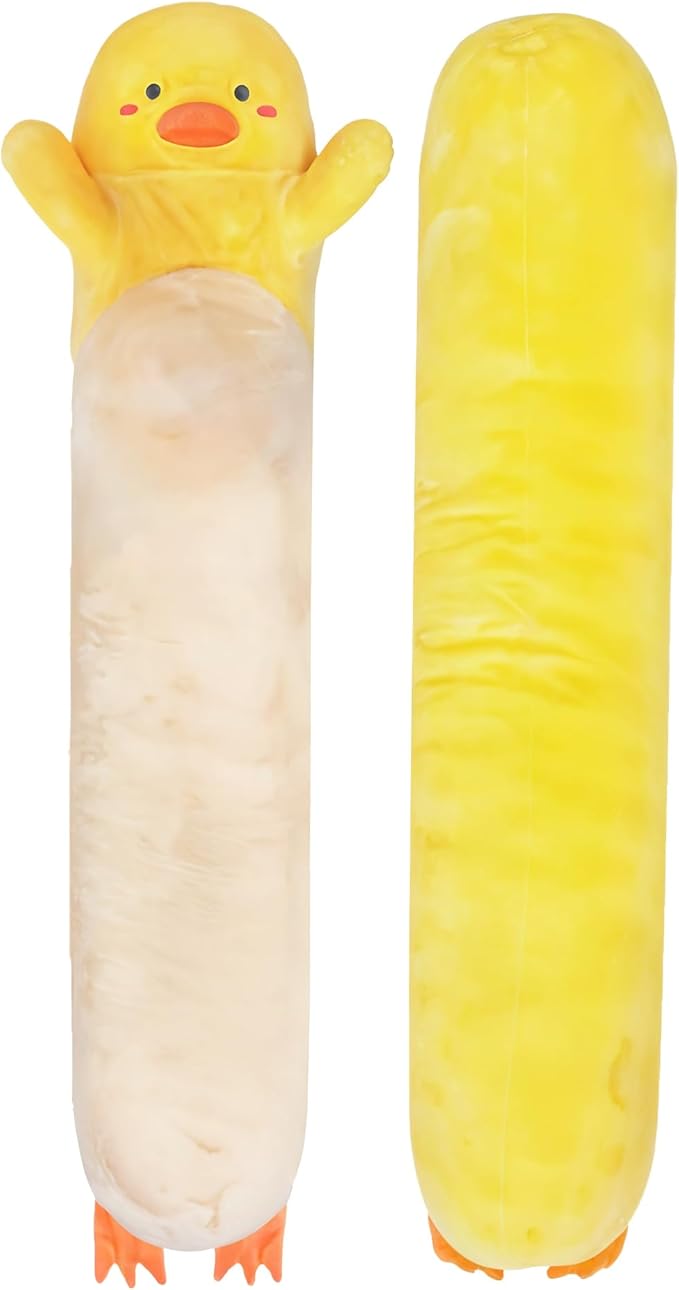 Duck Plush Body Pillow for Kids | Long Stuffed Animal Cuddle Pillow | Soft by CuddlePaws