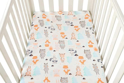 Pack n Play Sheet Stretchy Fitted Portable Mini Crib Sheets Set 3 Pack - Image 4