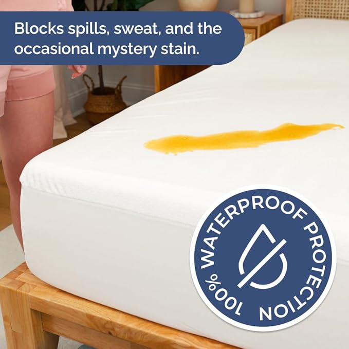 100% Waterproof Mattress Protector Or Your Money Back Full Size-Premium Fitted - Image 2