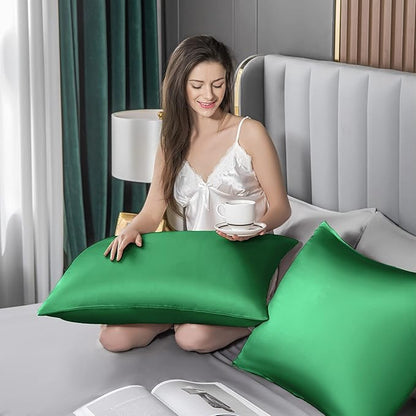 Mulberry Silk Pillowcase for Hair and Skin, King Size Cooling Silk Pillow Case - Image 5