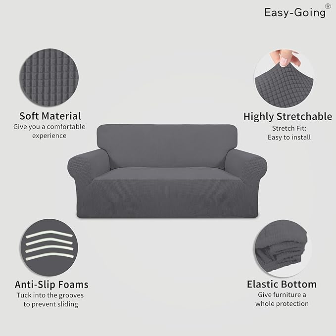 Easy-Going Stretch Oversized Loveseat Slipcover 1-Piece Sofa Cover Furniture - Image 3