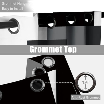 tyrot black white grey blackout curtains for bedroom on a desk or shelf