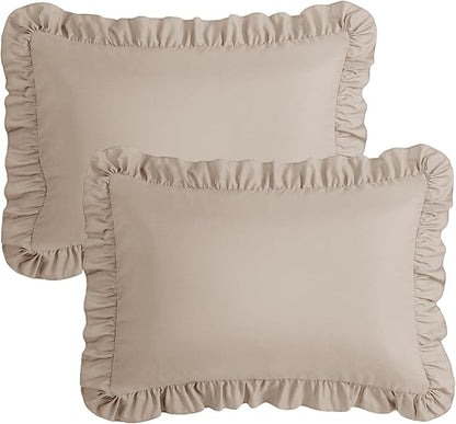 KKJIAF Ruffle Pillow Cases Standard Size Set of 2, Ruffled Pillow Covers - Image 7