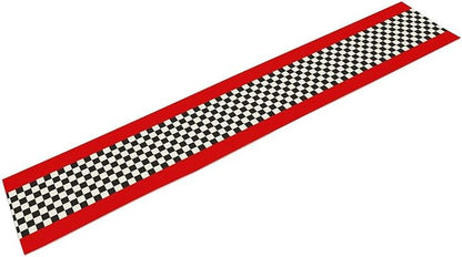 Race Car Table Runner, Kids Themed Race Track Black and White Checked Table - Image 6