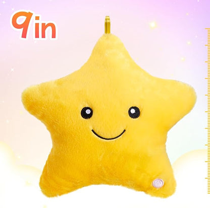WEWILL 9'' LED Twinkle Star Soft Plush Pillow Toys Glowing Stuffed Star Light - Image 4
