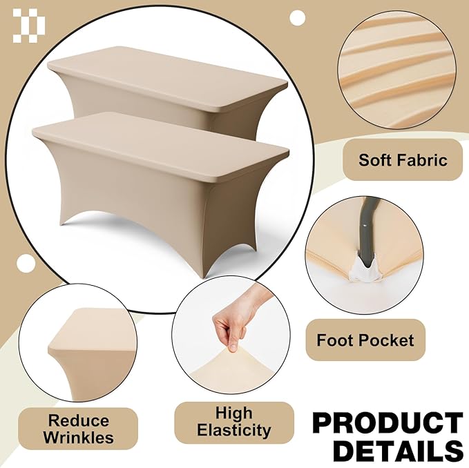 Trlyc 2 Pack 6FT Spandex Table Cloth - Image 4