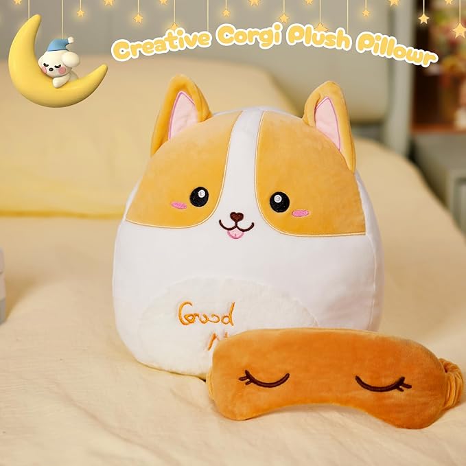 BSTAOFY Cute Corgi Puppy Soft Plush Pillow - Image 2