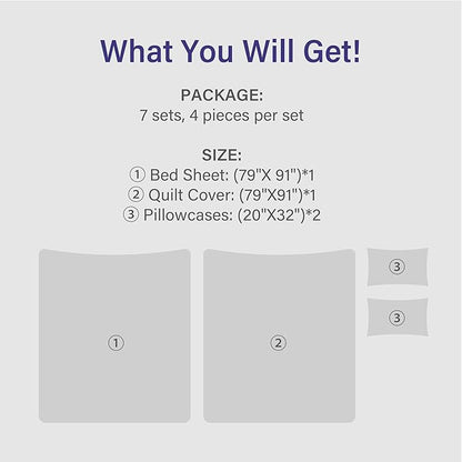 UNIFREE 7 Sets Disposable Bed Sheets Travel Sheets - Image 5