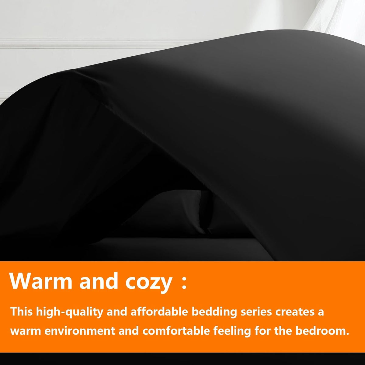 taimit queen size comforter set - 7 pieces shown in use