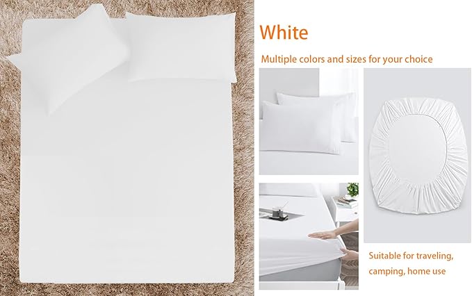 White Air Mattress Sheets - Image 3