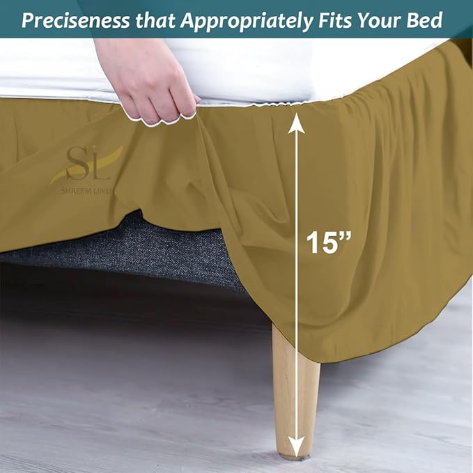 Shreem Linen Ruffled Bed Skirt - Image 4