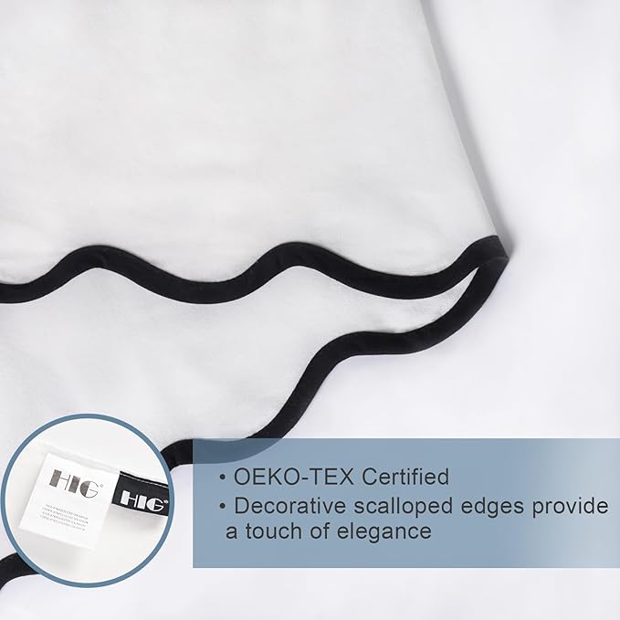 HIG Off-White Chic Full Bed Skirt - Image 6