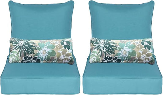 Aoodor Outdoor Chair Cushion, 24 x 24 Inch Water-Resistant, Fade-Resistant by Aoodor