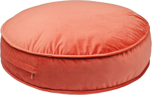 Round Floor Pillow Cover Velvet Throw Seating Pouf Yoga Meditation Cushion by YIUOR