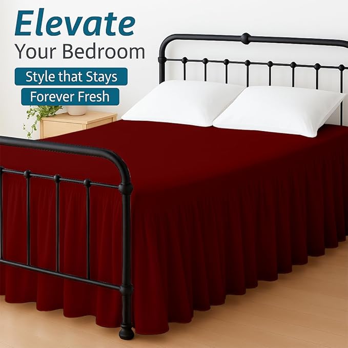 Shreem Linen Ruffled Bed Skirt - Image 3