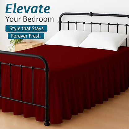 Shreem Linen Ruffled Bed Skirt - Image 3