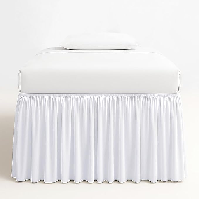 Dorm Bed Skirt Twin XL 30 Inch Drop, 100% Microfiber Extra Long College Dust by ANARACHON