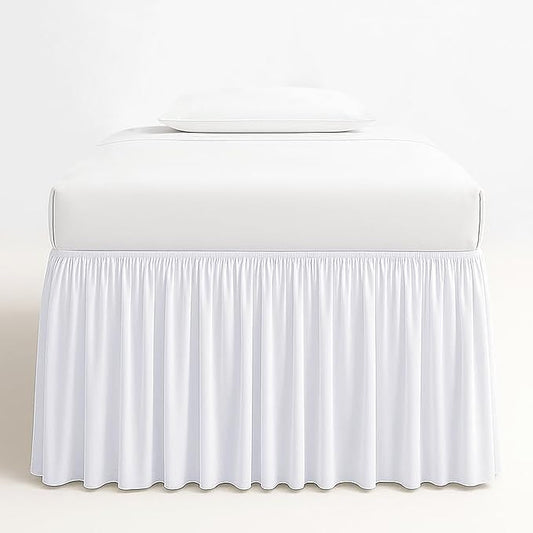 Dorm Bed Skirt Twin XL 32 Inch Drop, 100% Microfiber Extra Long College Dust by ANARACHON