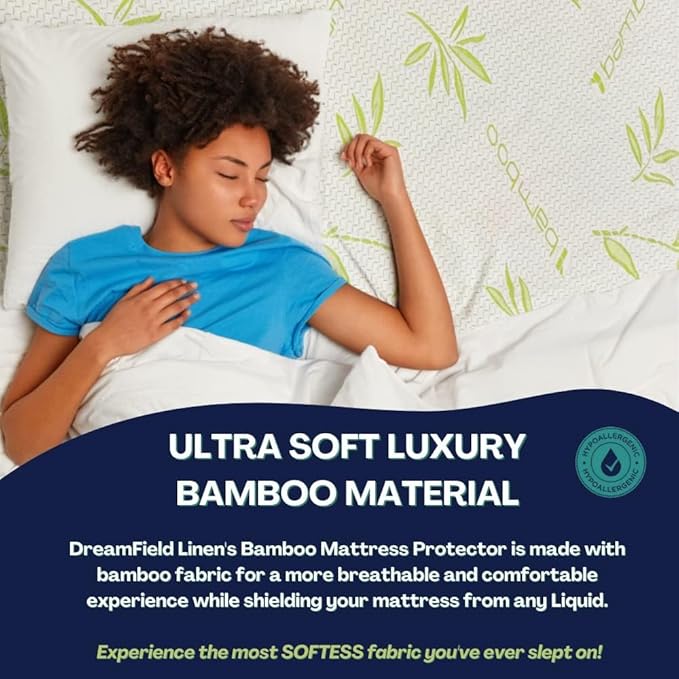 Bamboo Mattress Protector with Zipper - Image 5