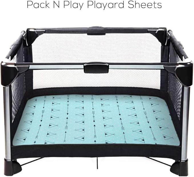 Pack n Play Sheets, BROLEX 2 Pack Mini Crib Sheets, Stretchy Portable Fitted - Image 4