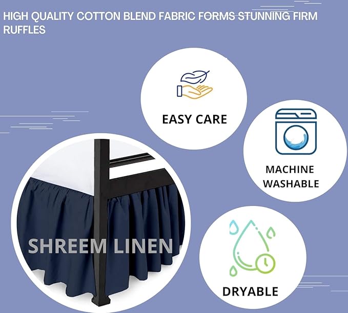 Shreem Linen Ruffled Bed Skirt - Image 5
