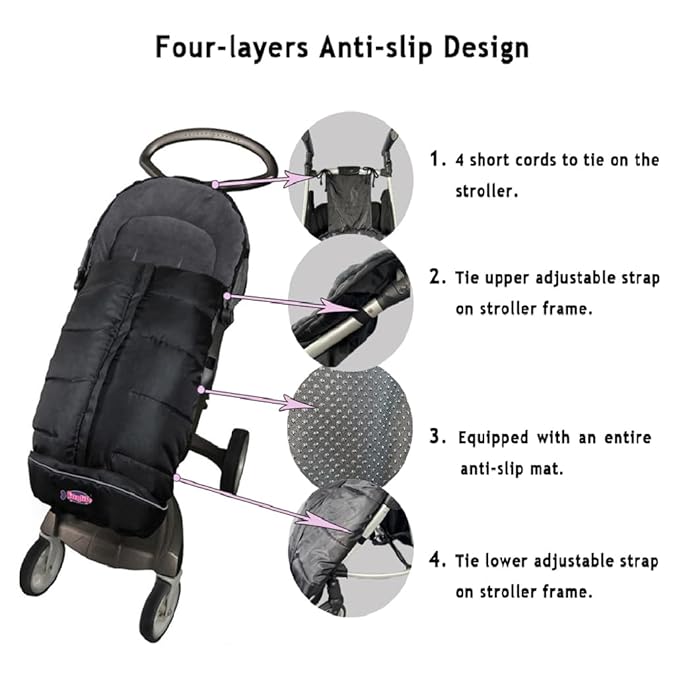 German Designed Universal Stroller Footmuff, 2 Way Zippers Style Easy - Image 3