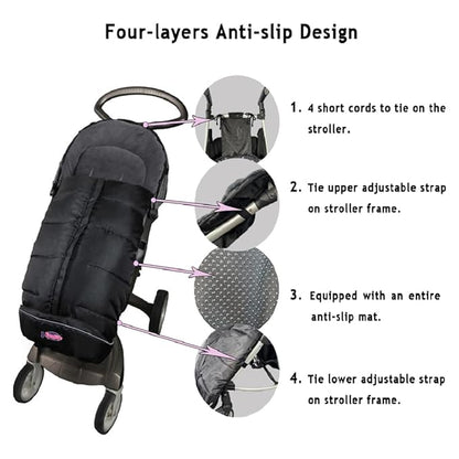 German Designed Universal Stroller Footmuff, 2 Way Zippers Style Easy - Image 3