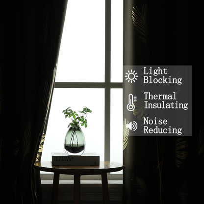 estelar textiler brown blackout patterned curtains for living, package contents